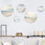 Ensemble de 5 décorations murales en métal Soft Color Beach Horizon II