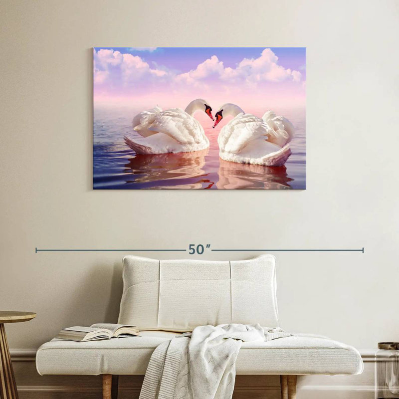 Brampt Two Swans, 26" H x 39" W