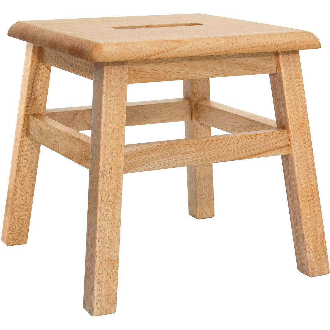 Blount 12.25'' Tall 1 - Step Solid Wood Step Stool Millwood Pines Color: Natural Pack Size: 1