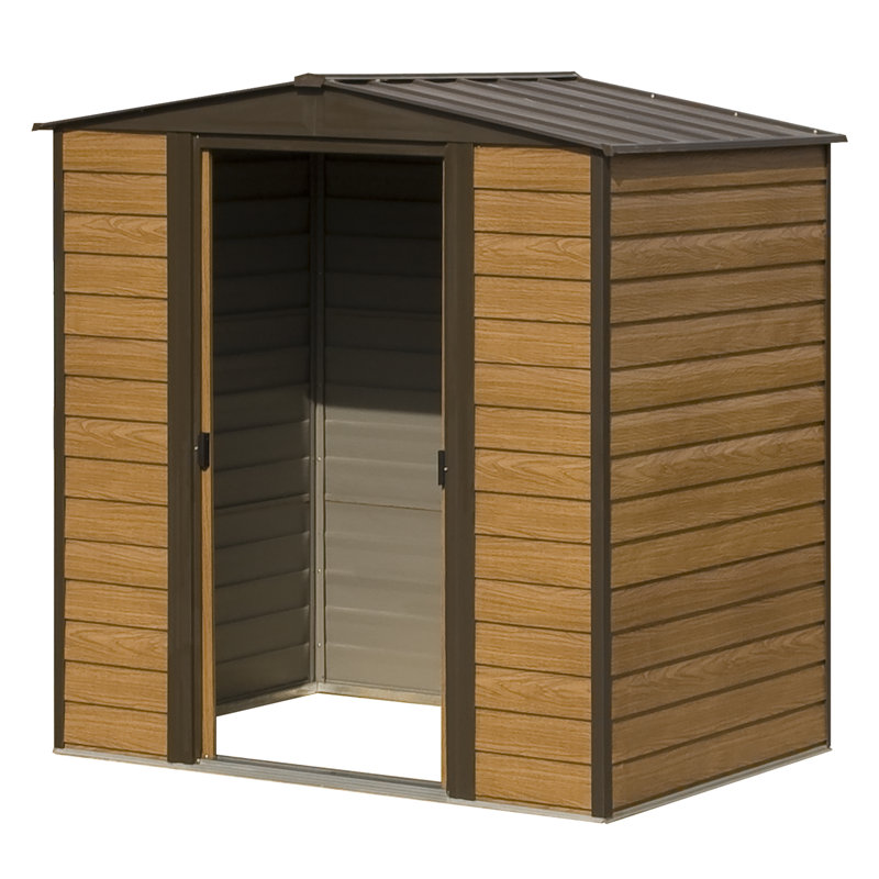 Rowlinson Woodvale Metal Apex Shed 6x5, No