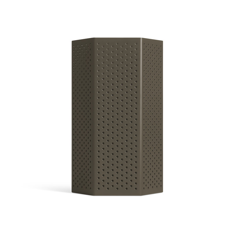 Wink Powder-coated Aluminum Tabletop Lantern, Dark Olive, 9" H x 6" W x 5" D