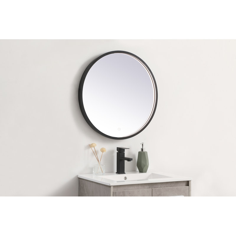 Miroir de salle de bain Pickard, Noir, 24" X 24"