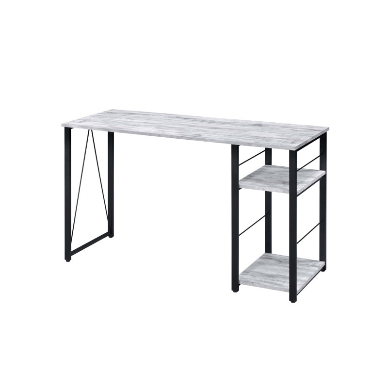Bureau d'écriture Vadna, Blanc antique / noir