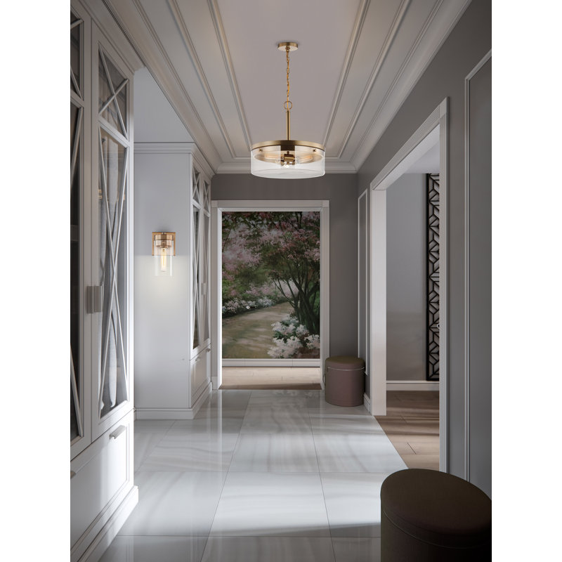 Fultonville 3 - Light Unique/Statement Pendant, Gold