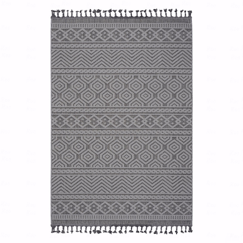 Geometric Indoor / Outdoor Area Rug, Rectangle 7'9" x 10'