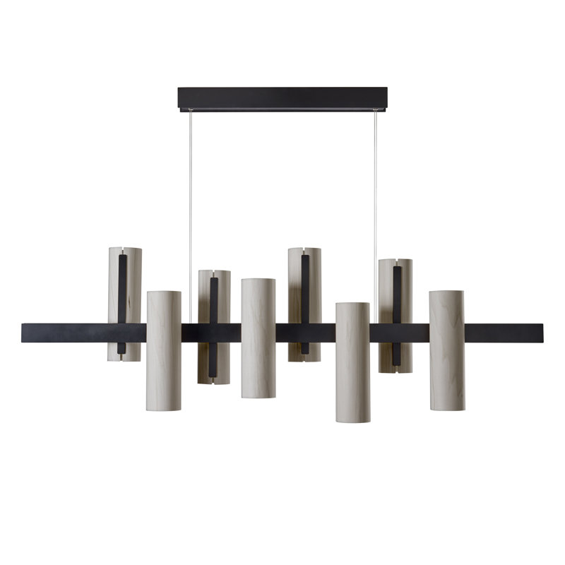 Black Note 8 - Light LED Pendant, Matte Black, Ivory White, 2700K Bulb Temperature