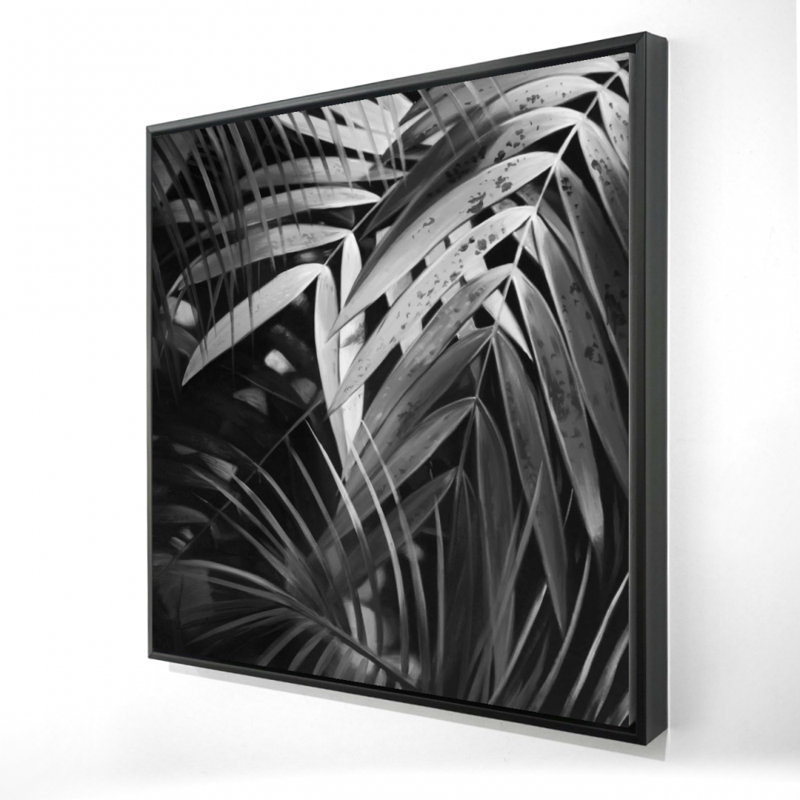 "Feuilles tropicales monochromes"