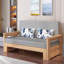 Burlywood, canapé-lit modulaire en lin gris-662298636