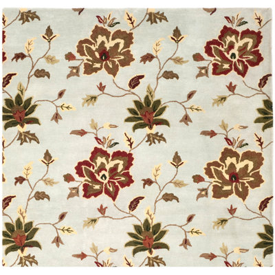 Tapis à motif floral en laine touffeté à la main Arber