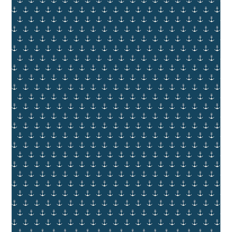 Amelia Blue/White Microfibre 350 TC Coastal Duvet Cover Set, 155 x 220 cm - 2 Pillowcases (80 x 80 cm)