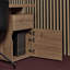 Bureau d'écriture rectangulaire avec 2 armoires de rangement 53,15 "Cuuba-815320678