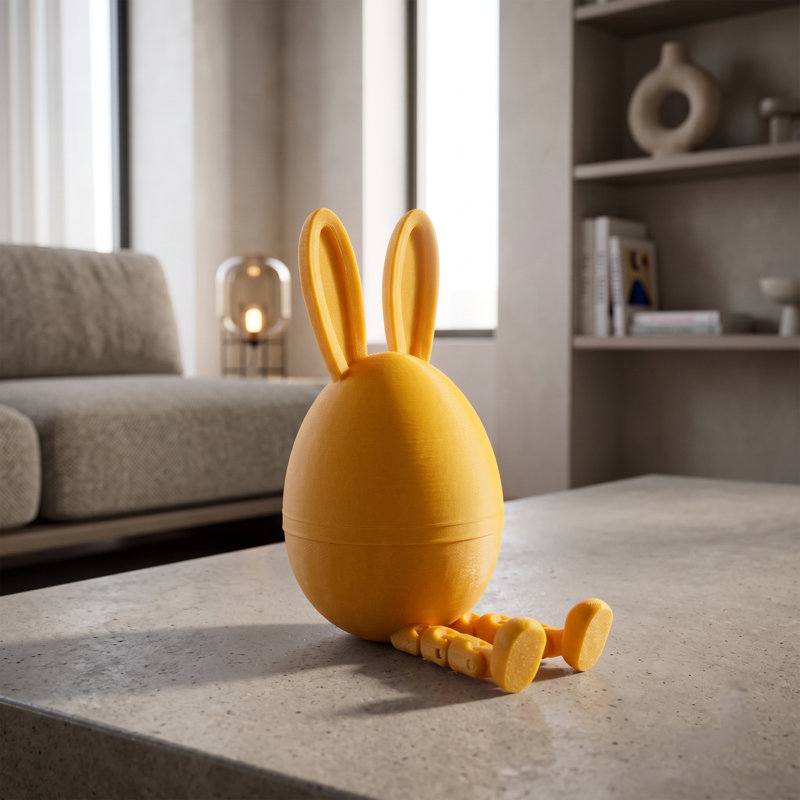 Whimsical Sitting Bunny Figurine