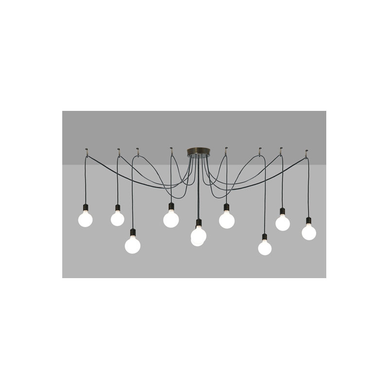 Luminaire suspendu en grappe 10 lumières Castiliolite