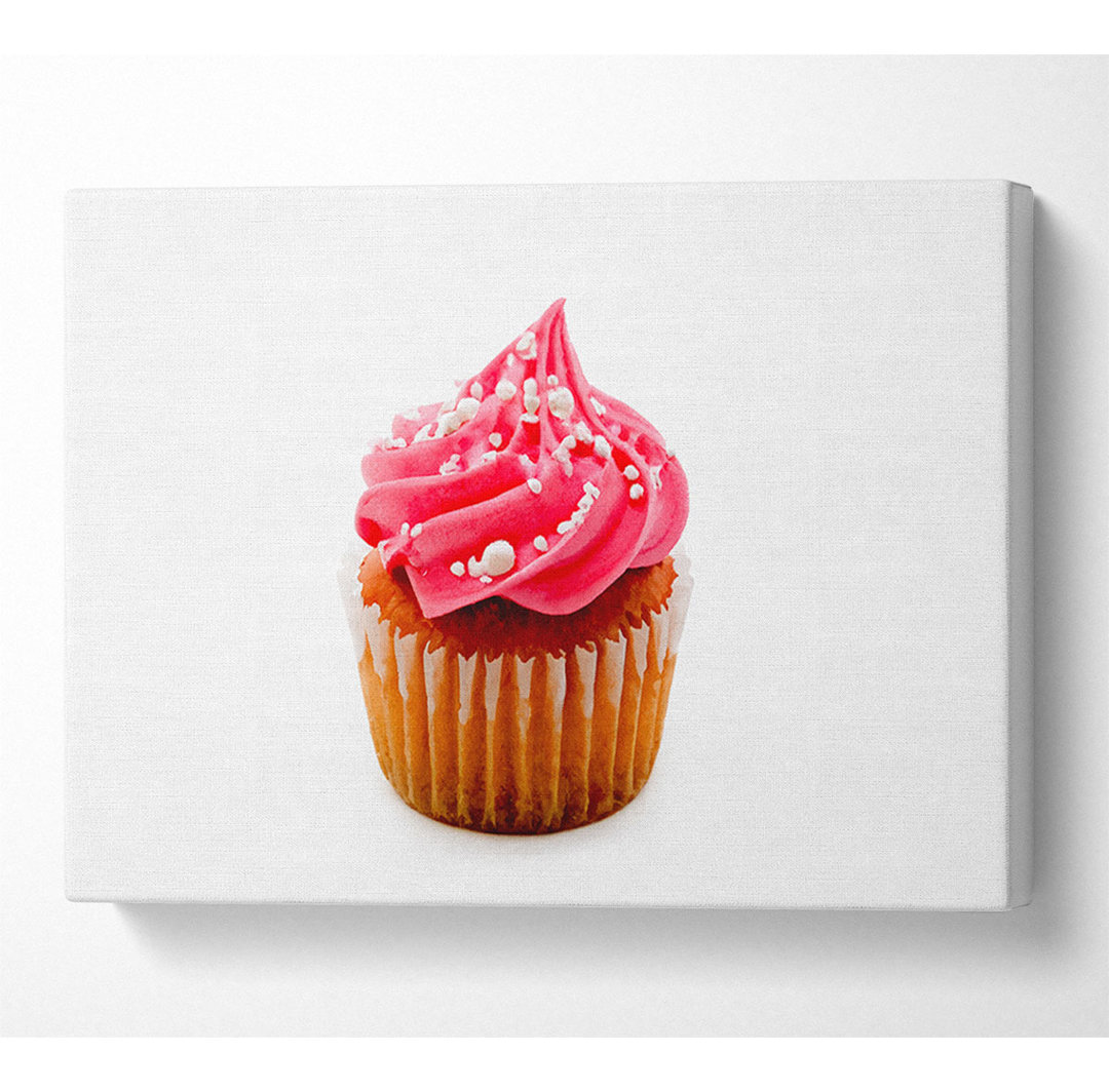 Schöner rosa Cupcake - Kunstdrucke auf Leinwand