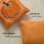 Couvre-oreiller d'automne 18 x 18 feuilles de citrouille orange