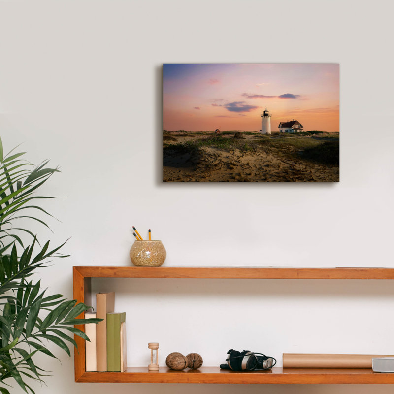 Toile épique Graffiti «Dusk At Race Point» par Rick Berk, 40 po x 26 po, H 12 po x l 18 po x P 0,75 po