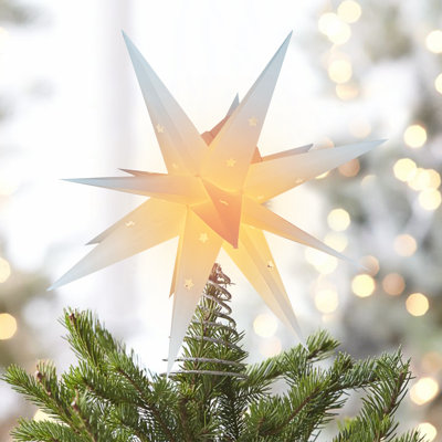 Moravian Star Led Lights 14"/17" Dia. Foldable Lantern Waterproof for Home Tree Party Decoration