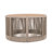 Rustic Industrial Table Set,Coffee Table & Side Table With Woven Rope Design, Stylish Table Set