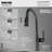 Karran Pull-Down Kitchen Faucet with Blade Spray, 3-Function Sprayer, High-Arc, Spot-Free Finish in Gunmetal Grey-119904237