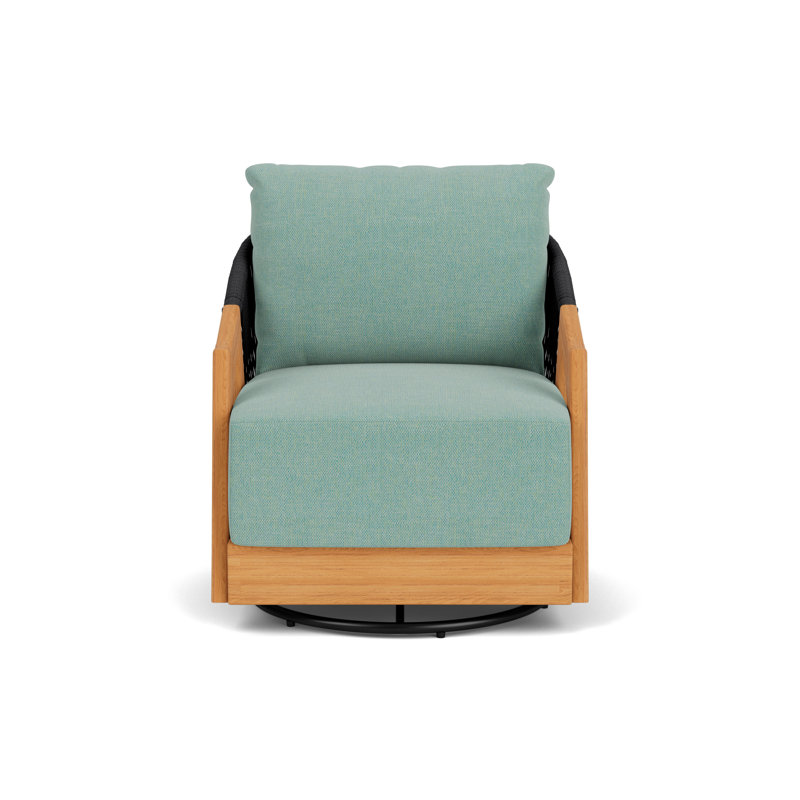 Alpine Outdoor Teak Swivel Armchair, Pavian Pool