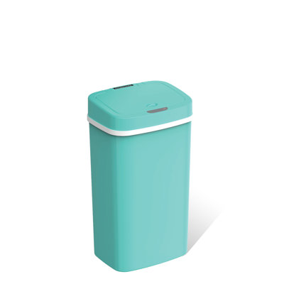 Ninestars 4 Gallon Motion Sensor Diaper Pail & Nursery Trash Can with Odor Shield, Teal Blue