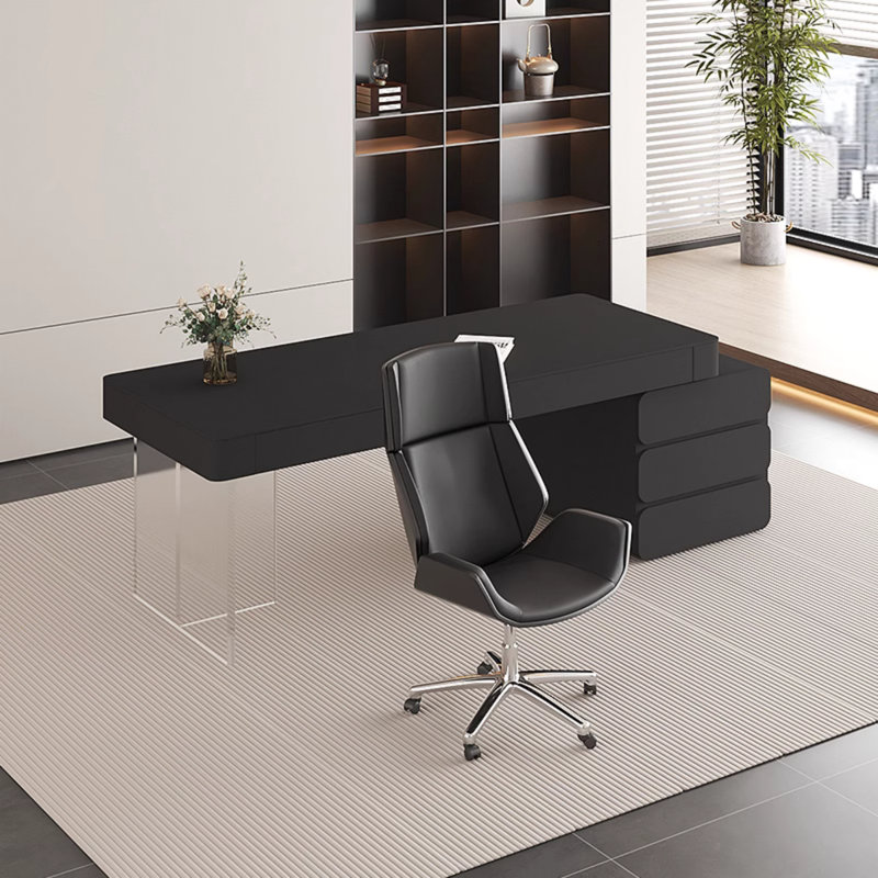 Table d'écriture minimaliste avec tiroirs, H 29,53 po x l 74,8 po x P 23,62 po