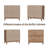 63"W Rustic Geometric Double-door Sideboard With Adjustable Shelves, Farmhouse Entryway Storage Cabinet For Living Room, Kitchen & Dining