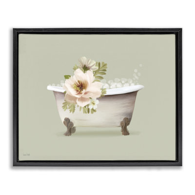  «Soft Blooms Bubble Bath», art mural sur toile flottante par House Fenway