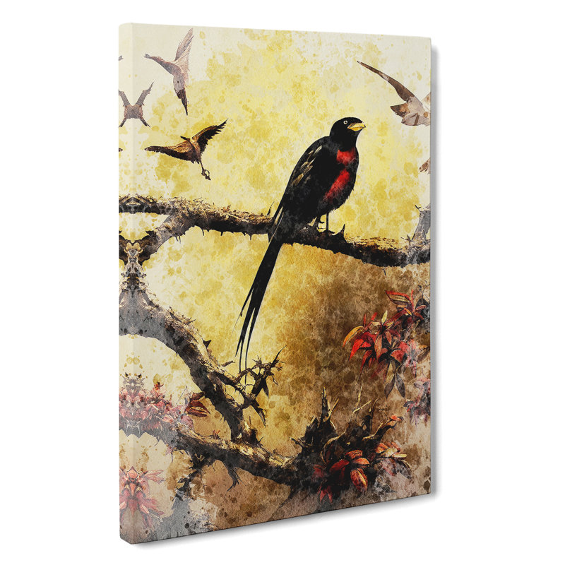 Vintage Bird No.2 - Wrapped Canvas, 76cm H x 50cm W x 3cm D