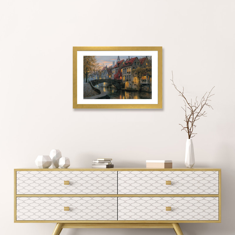 «Silent Evening», reproduction de photo, H 24 po x l 32 po x P 1 po, Papier doré