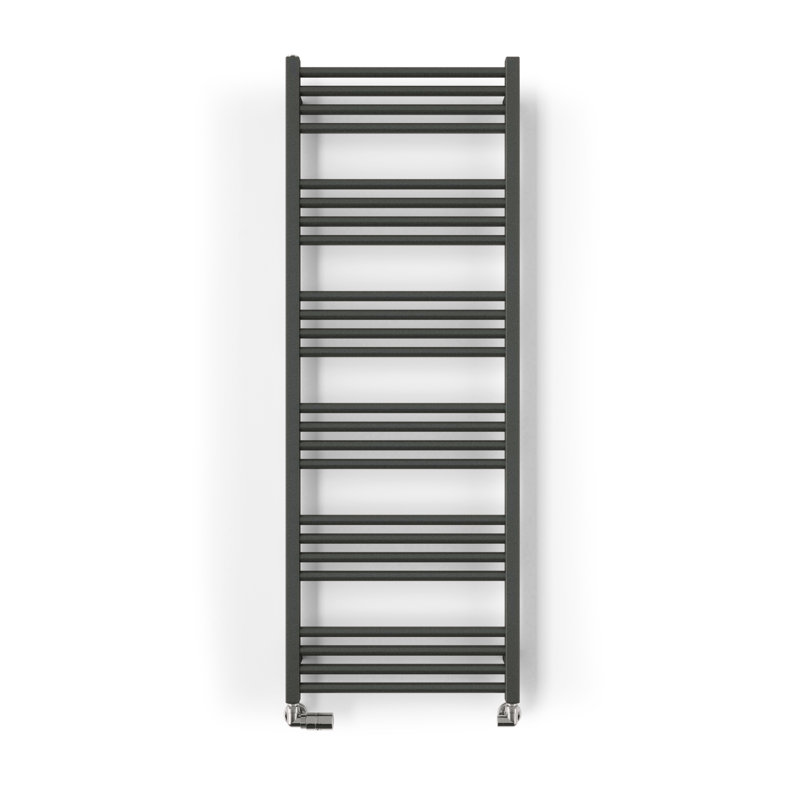 Fiona Heated Towel Rail, Grey, 138cm H  x 50cm W x 7.2cm D