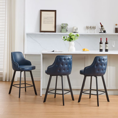 Tabourets de bar pivotants à hauteur de dossier élevée