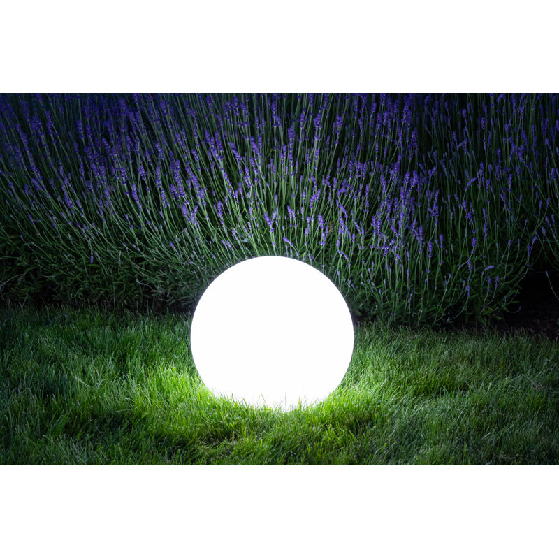 12'' White Sphere LED Color Changing Lamp with Remote
