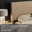 Tête de lit en bois de ferme moderne à panneau mural cannelé très grand 80,2 po Modern-1483759894