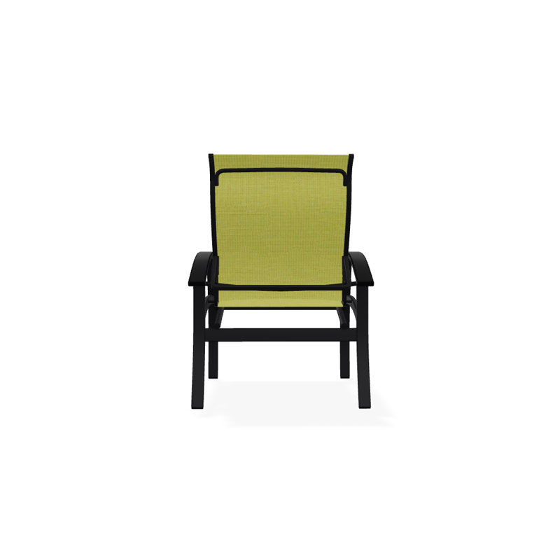 Chaise de patio Askar, Lime 38D Sunbrella®, Noir, Noir texturé