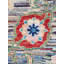 Tapis bleu marine / rouge / bleu Harshang One-of-a-Kind 3 pi 11 po x 6 pi 1 po