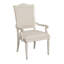 Chaise avec accoudoirs rembourrée Daniella - crème