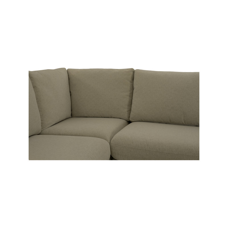 Banquette de salle à manger Gusella, Polyester vert, H 31,75 po x l 96 po x P 67,5 po
