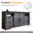 66 Inch TV Stand Console For Tvs Up To 75" With 2 Sliding Barn Doors And Drawers-1671897588