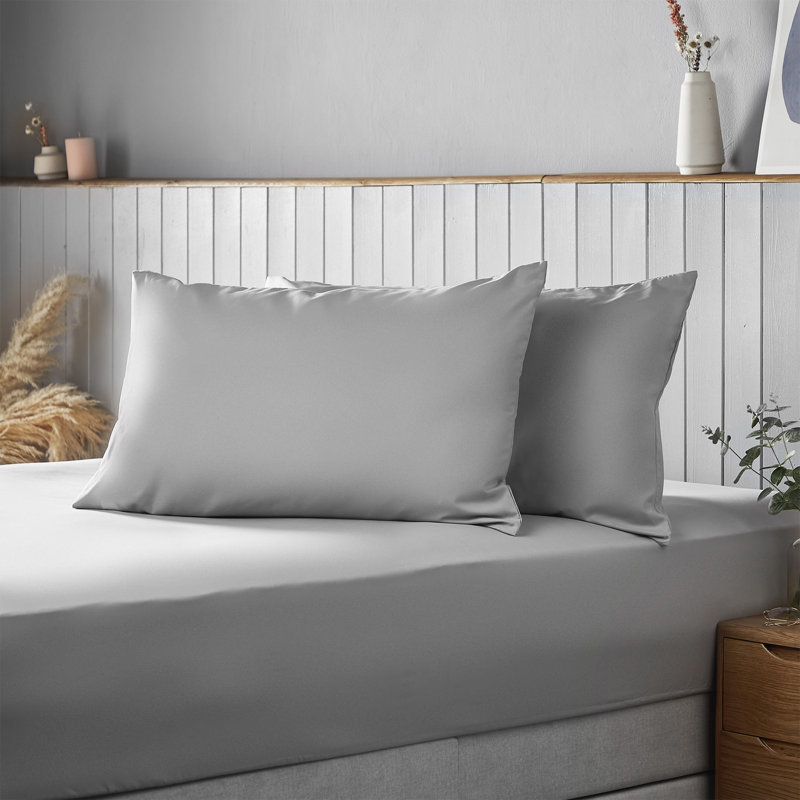 Silentnight Supersoft Plain Microfibre Housewife Pillowcase, Dove Grey