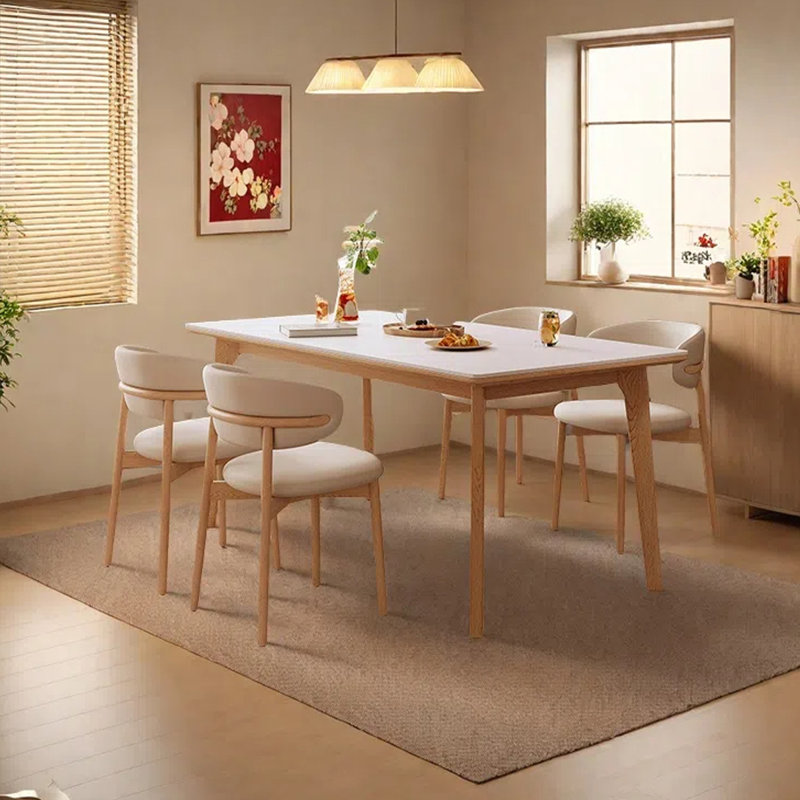 Simple rectangular dining table for home use, 29.53"H x 55.12"L x 31.5"W