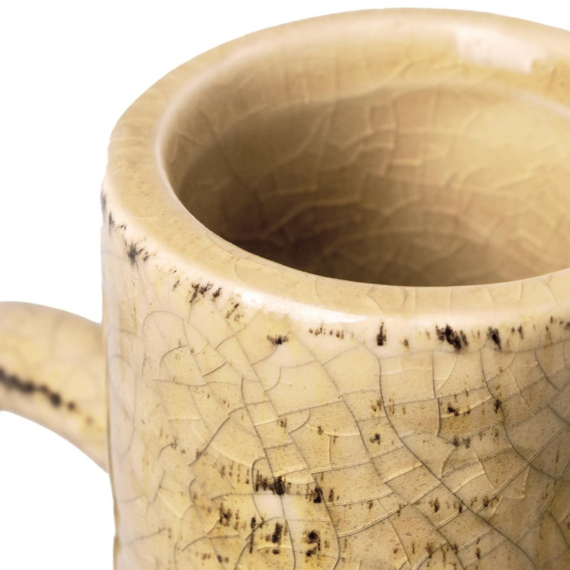 Vases rustiques pour fleurs, vase en céramique, Beige