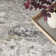 Distinctive Power Loom Synthetic Fibers Abstract Area Rug in Gray/Ivory