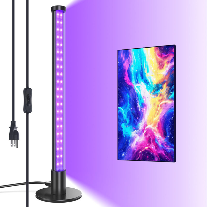 Barrina a conduit des lumières noires, un luminaire de table debout vertical T10, une lumière noire de bureau de 1 pi