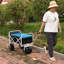 Wagon pliant blanc - Polyvalent pour le jardin, le magasinage et la plage, compact et facile à ranger
