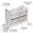 Doll Crib with Bedding, Two Baskets, and Free Personalization Kit - White Rose