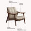 Fauteuil simple en cuir beige 32,68 "