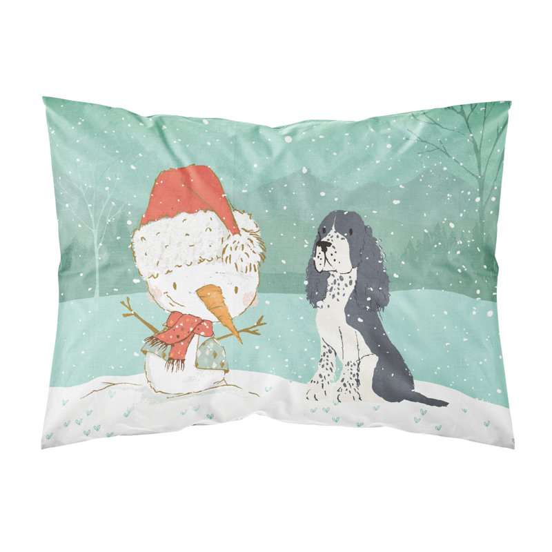 Snowman Christmas Microfiber, English Springer Spaniel