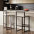 Set Of 2 Upholstered Bar Stools With Metal Frame