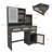 Multifunctional Makeup Vanity with Adjustable LED Lights, Ample Storage, and Rattan Design for Organized Beauty Routines-218322325